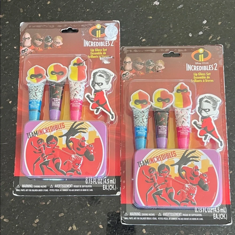 Set of 2 Incredibles Lip Gloss Set